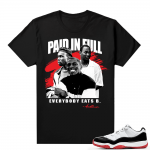Jordan 11 Low matching Concord Bred shirt - Black - Paid In Full Vintage Movie
