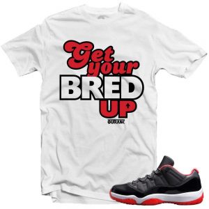 Jordan 11 Bred Low shirt to match 'Bred Up' White Sneaker Tees
