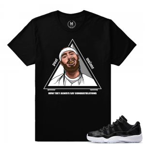 Match Air Jordan 11 Barons | Congratulations | Black T shirt
