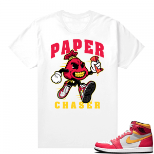 Light Fusion Red 1s Jordan Sneaker Tees Shirts Match White Chaser