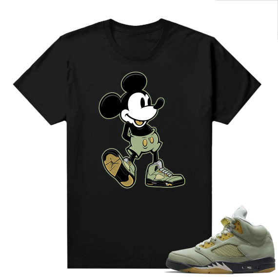 Jade Horizon 5s  Tees Black Sneakerhead Mickey