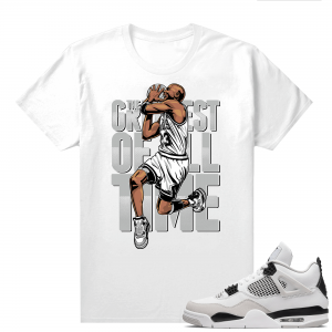 Military Black 4s - Tees White Greatest of All Time
