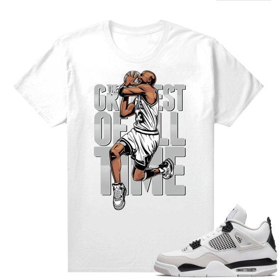 Military Black 4s - Tees White Greatest of All Time