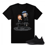 Yeezy Boost 350 V2 Black | Get Schwifty | Black Shirt