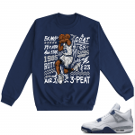 Midnight Navy 4s Crewneck Sweatshirts  Navy MJ GOAT